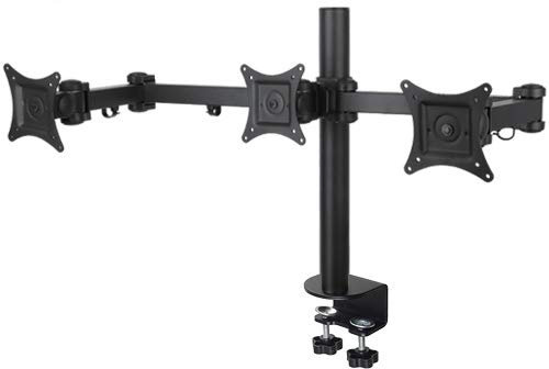 Allcam MDM23T Triple Monitor Arm Stand w/Desk Mount Clamp, Heavy-duty for 15-24 LCD up to 10Kg