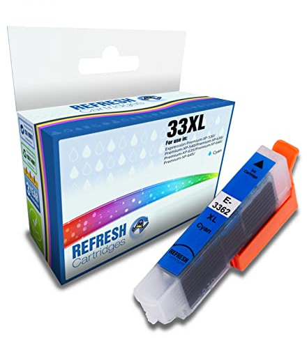 Refresh Cartridges Remanufactured Ink Cartridge Replacement for Epson 33XL / T3362 (Cyan)