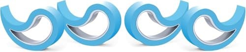 Stoppy, Stoppi, Fensterstopper, Türstopper, Türkeil, Türhaken, Fensterklammer, 4er Set (erhältlich in 14 Farben) (hellblau)