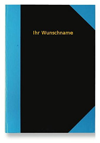 Kladde DIN A5 Notizbuch 96 Blatt liniert Tagebuch mit goldfarbender Gravur