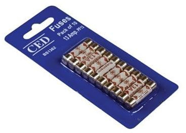 13 AMP Domestic 240V Household Mains Plug Fuse Electrical Cartridge Fuses 10 Pack
