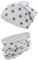 TupTam Unisex Kinder Beanie Mütze Schlauchschal Set, Farbe: Sterne Graphit/Grau Meliert, Größe: 56-58