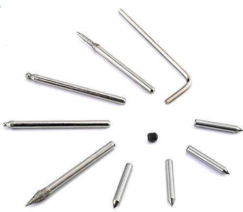 Utool 10 St眉ck Gravierwerkzeug Diamantspitze Wolframcarbid Stahl Bits & teile Set f眉r Utool Gravierwerkzeug