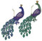 itsisa Baumschmuck Pfau - Baumkugel Vogel, Weihnachtsdeko, Christbaumkugel