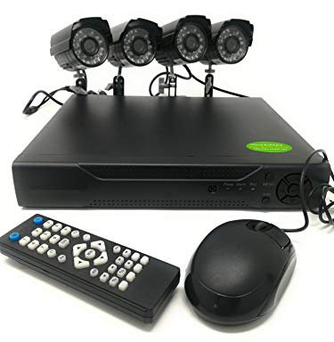 TEMPO DI SALDI Kit Videosorveglianza 4 Canali Telecamere Infrarossi Dvr Alimentatori Prolunghe