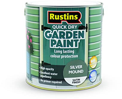 RUSTINS GAPSM2500 Quick Dry Garden Paint Silver Mound 2.5L