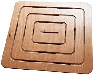 Castelmerlino Tarima para ducha en madera contrachapada marina Okumè 62x70 cm para platos de ducha 75x90 cm