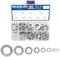 NINDEJIN 620Pcs Assorted Washers for Screws, 304 Stainless Steel Flat Washer for Bolt, 9 Sizes Metric Washers Metal Washer Assortment Kit, M2 M2.5 M3 M4 M5 M6 M8 M10 M12 for Replace Washer of Fastener