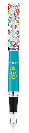 Montegrappa Monopoly Players Collection Füllfederhalter aus Edelstahl und Messing in der Farbe Genius Federstärke: M, Länge: 14cm, ISMXO3NS