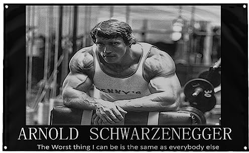 Banger - Arnold Schwarzenegger Zitat The worst thing I can be is the same as everyone else. Motivierende, inspirierende Wanddekoration für Büro, Fitnessstudio, Wohnheim, Wanddekoration, Design auf