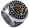OIDEA Siegelring Wikinger Herren Schwarz, aus hochwertigem Edelstahl, Nordischer Vikinger Symbol keltisch Ringe Breit Retro Größe 62 (19.7)
