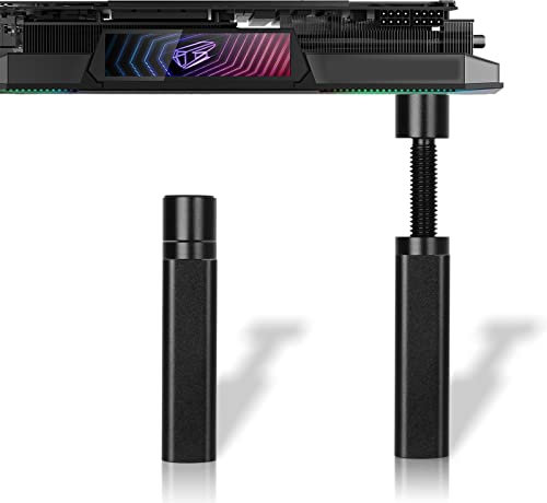 GPU-Halterung – strapazierfähiger, verstellbarer GPU-Anti-Durchhängen und Ständer für Grafikkarten, 7,2 cm - 12 cm Höhe, langlebiges, schwarzes Metall, PC-Stabilisator, GPU-Durchbruchschutz