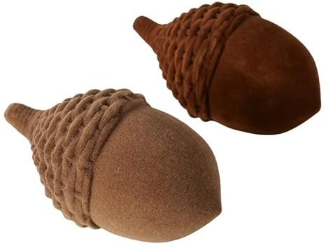 2 STK Deko Nuss Eichel braun b534 Früchte Eicheln 9cm braun Zapfen Weihnachtsdeko Herbstdeko Eichelfrüchte Haselnüsse EDEL