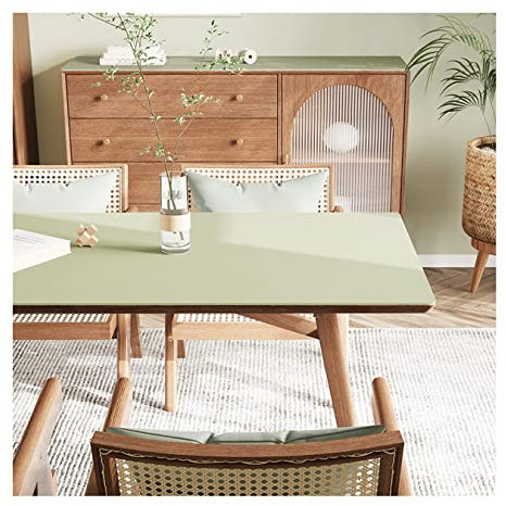CIEEIN CIEHT PU Tischdecke Tischmatte Schreibtisch Tischunterlage Tischfolie Schutzfolie Tischschutz Matte Wasserdicht Grün 90 * 90cm
