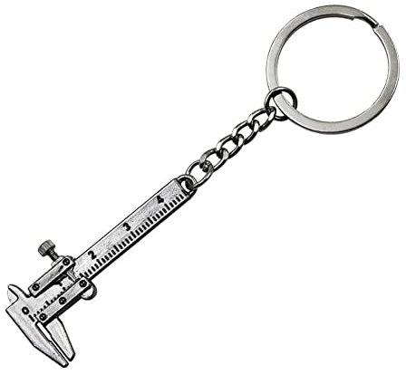 Tragbares Mini-Metalllineal Messschieber Lineal Schlüssellineal Messschieber Kreative Kette Schlüsselanhänger Messschieber Modell Beweglich X1T8 Geschenk