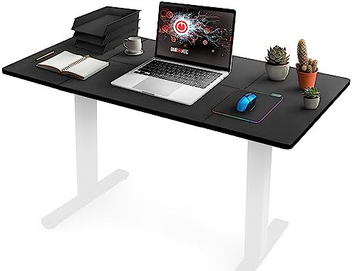Duronic TT140 BK Tischplatte | Schreibtischplatte 140 x 60 x 1,9 cm | Table Top für individuellen Tisch | Ideal für höhenverstellbare Workstation | Sitz-Steh Schreibtisch für Home-Office und Büro