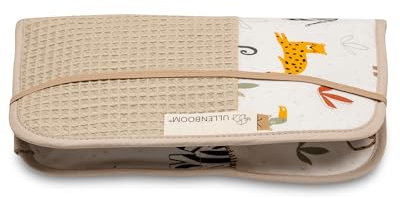 ULLENBOOM Windeltasche für unterwegs, Sand Savanne, Made in EU - Wickeltasche für bis zu 3 Windeln, Feuchttücher & weiteres Zubehör, Ideal als Wickelorganiser für den Kinderwagen