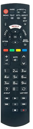 N2QAYB001009 VINABTY Ersatz Fernbedienung Passend für Panasonic LCD TV TX-40CSW524S TX-50CSW524S TX-40DX653E TX-49DX653E TX-55DX653E TX-32DS500ES TX-40DS500ES TX-49DS500ES TX-40DX650E TX-49DX650E