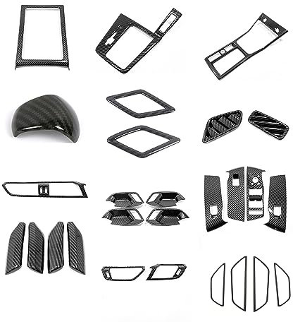 HIGH FLYING für Q3 F3 2019-2023 Interieur Cover Dekor ABS Kunststoff Kohlefaserfarbe (Alles auswählen) (Carbon Fiber)