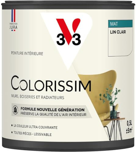 V33 Peinture multi-supports Colorissim® Lin clair Mat 0,5L
