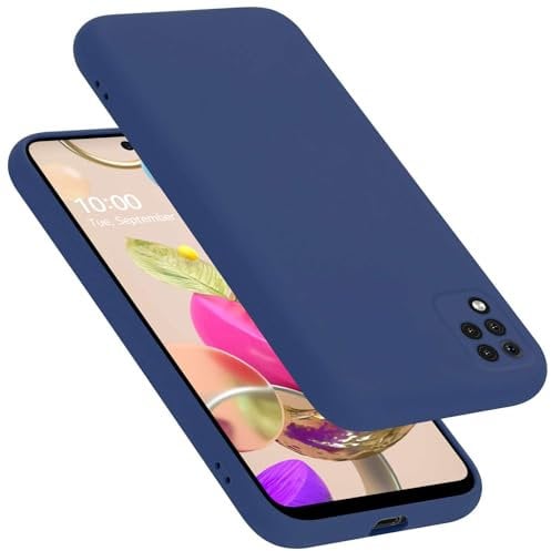 Cadorabo Hülle kompatibel mit LG K42 Hülle Silikon Handyhülle für K42 Case aus flüssigem Silikon- Kratzfeste und stoßfeste dünne TPU Schutzhülle - Liquid BLAU