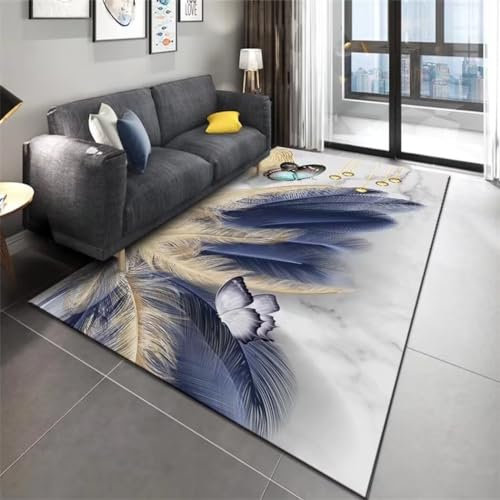 RUGMRZ Alfombras Infantiles Pequeñas Resistencia a la contaminación y antideslizante alfombra silla gaming Azul Alfombras Para Niñas alfombra exterior terraza impermeable habitacion bebe alfombra niño