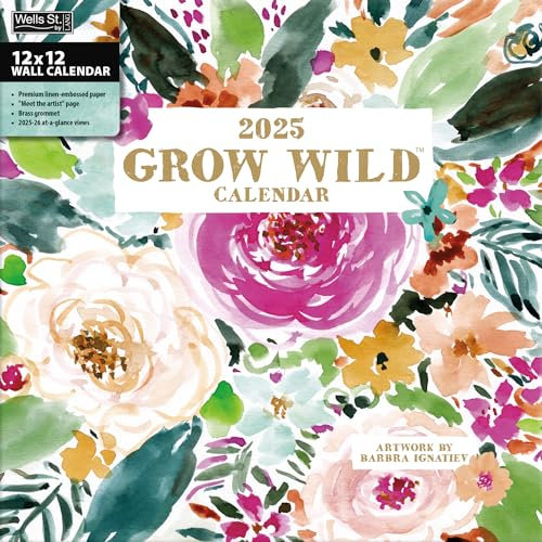 WSBL Grow Wild 2025 Wandkalender 25997001743, 30,5 x 30,5 cm