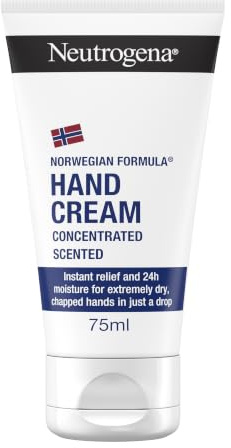 Neutrogena Norwegian Formula Concentrated Scented Hand Cream (4x 75ml), Cream for Instant and Lasting Relief from Dry Skin and Chapped Hands, Hand Lotion with Glycerin and Vitamin E