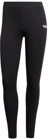 adidas Damen Essentials LINEAR Cotton Leggings, Black/White, XL