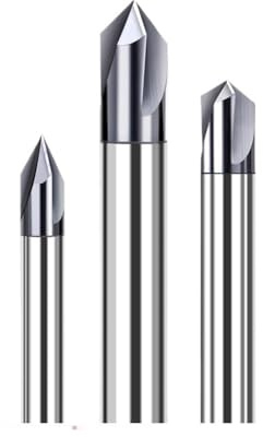 Fasenfräser Hartmetall-Anfasfräsen 50 70 80 100 110 130 140 150 Grad Endfräsen Aluminium-Maschinengravurwerkzeuge(D8xR150x60Lx3F)