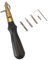 LIbgiubhy Leather Working Groover Edger Tool Wood Handle Trencher/Single Functions