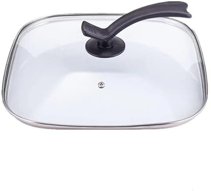 Tapa Sarten Universal,Tapaderas Para Sartenes 30 cm bandeja de la tapa cuadrada tapa de la tapa de la tapa de la tapa de la tapa de la tapa de la tapa de la tapa con la manija de las tapas del molinad