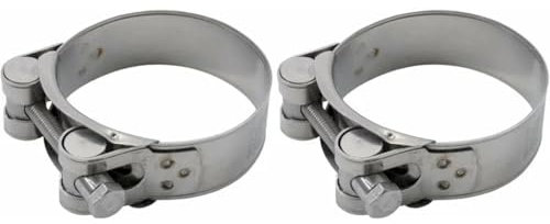 cyclingcolors 2x Abrazadera tubo escape diametro 68-73mm ancho 24mm Brida Tubo Silenciador Acero Inoxidable A2 AISI304 Colector Motocicleta Coche Ciclomotor Scooter