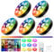 MEKKLEON RGB Schrankleuchten mit Fernbedienung, 15 Farben LED Schrankbeleuchtung, Magnetisch Dimmbar Led Unterbauleuchte, Kabellos Vitrinenbeleuchtung mit Timing Funktion(Schwarz,5 PACK)