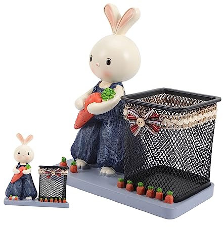 NUOBESTY Organisateur De Bureau Multifonctionnel Forme De Lapin Support à Décoratif Rangement Pratique Pour Fournitures De Bureau
