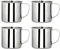 Zliger 4 pièces tasse à boire acier inoxydable tasse de camping tasse incassable Tasse à thé Mug à café Randonnée Camping Mug Tasse à Café (350ml)