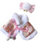 Milageto Plüschpuppe im antiken Stil, Schal, Kostüm-Set, Mode, Foto-Requisiten, Rollenspiel, DIY, Bezaubernde Puppenkleidung, Umhang für 15 cm große Puppen, Rosa