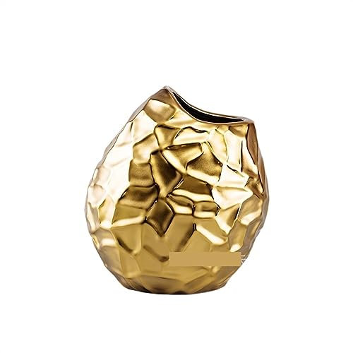 LICONG-2020 Jarrón Artesanías de decoración de jarrón de Metal de Aluminio, hogar, Sala de Estar, Comedor, decoración de jarrón de Mesa Florero(Gold,Grande)