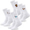 Jadive 4 Paar Tennissocken mit Motiv Damen Herren Dackelsocken Crew Socken mit Hundemotiven Lustige Geschenke(36-43)