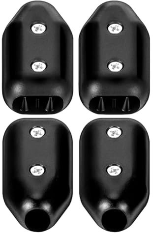 Boerunid 4 Pcs 5/8 Inch Rope Clamps Large Reusable Rope Clamp Black Plastic Rope Connector Clamp Suitable for 11-12 mm Nylon Rope