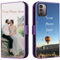 FortiCase Personalised Phone Case for Nokia G42,PU Leather Flip Cover,with Card Slots,Holder Cases,Design Your Own Photo Image,Text Personalised Case - Purple-LN4