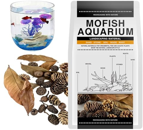 Erle Aquarium – natürlicher Regler für Aquarien | Dekoration und Aquarium, multifunktionale Botanika für und Fische, ideal für Süß- und Schwarzwasser, natürliche Umgebung