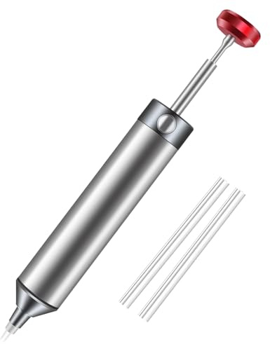 High-Power Desoldering Tool - Premium Solder Sucker Pump with Innovative Heat-Resistant Silicone Nozzle for Precision Solder Removal and One-Handed Operation