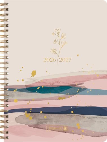 Schülerkalender Style 2026/2027 Harmony | A5, Kunststoff: 2 Seiten = 1 Woche ; Kalendarium: August 2026 bis Juli 2027