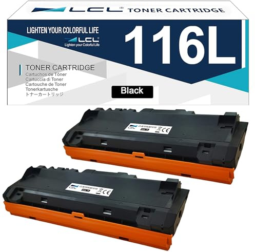 LCL D116L Black Toner Cartridge Replacement for Samsung MLT-D116L MLT-D116S | Replacement for Samsung Xpress M2835DW M2675FN M2885FW M2825ND M2625D M2875FD M2875FW M2825DW M2675 M2825 M2875 M2885 (2 PK)