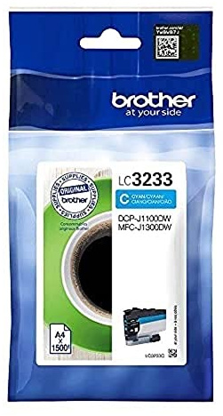 Brother LC-3233C Inkjet Cartridge, Cyan, Single Pack, Super High Yield, Includes 1 x Inkjet Cartridge, Brother Genuine Supplies, black