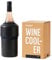 Huski Wine Cooler | Award Winning Iceless Design | Keeps Wine Cold up to 6 Hours | Wine Accessory | Next Generation Ice Bucket | Fits Some Champagne Bottles | Perfect Gift for Wine Lovers (Black)