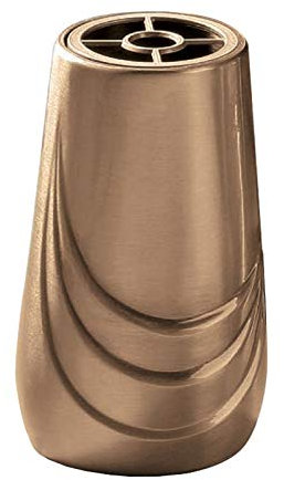 Amazingrave - Vaso portafiori per cimitero 20x12cm - In bronzo, con interno rimovibile - Da parete 630-P4