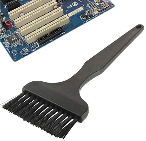 DINGJIA Composant électronique Pratique Brosse de Nettoyage Antistatique à poignée Plate et à 12 Faisceaux, Longueur: 17 cm (Noir)