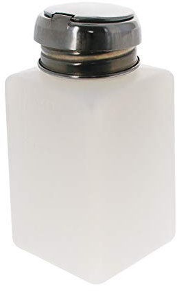 Utoolmart 200 ml Alkohol-Flüssigpresse Pumpspender, für Nagellackentferner, Lippenaugen-Make-up-Entferner, Pumpspender, leere Flasche mit Pumpkopf, 1 Stück